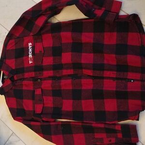 Flannel Long Sleeve Black Red Torchy's Tacos